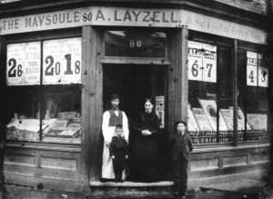 Arthur and Lucy Layzell with sons Amos and Sidney 80 Maysoule Rd., Battersea circa 1882-5 submitted by Michael Layzell